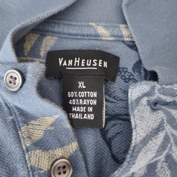 C15  Van Heusen tropical golf shirt 60/40 cotton rayon blend XL - Picture 3 of 3